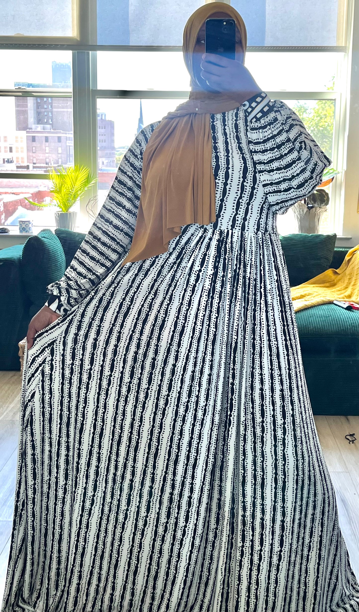 Black&white baby doll dress