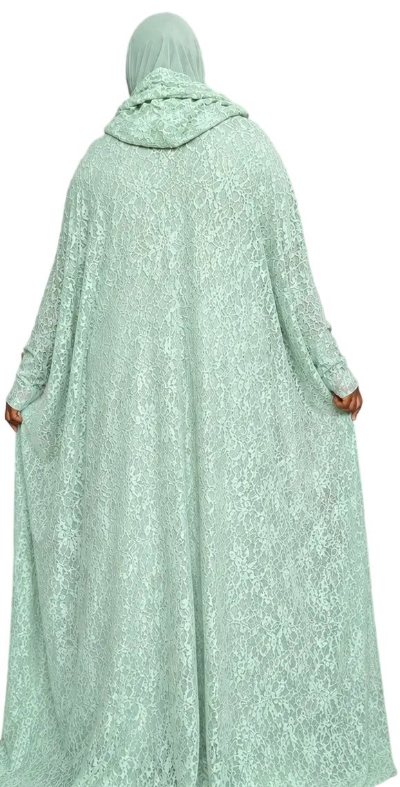 Lace kaftan overlay set