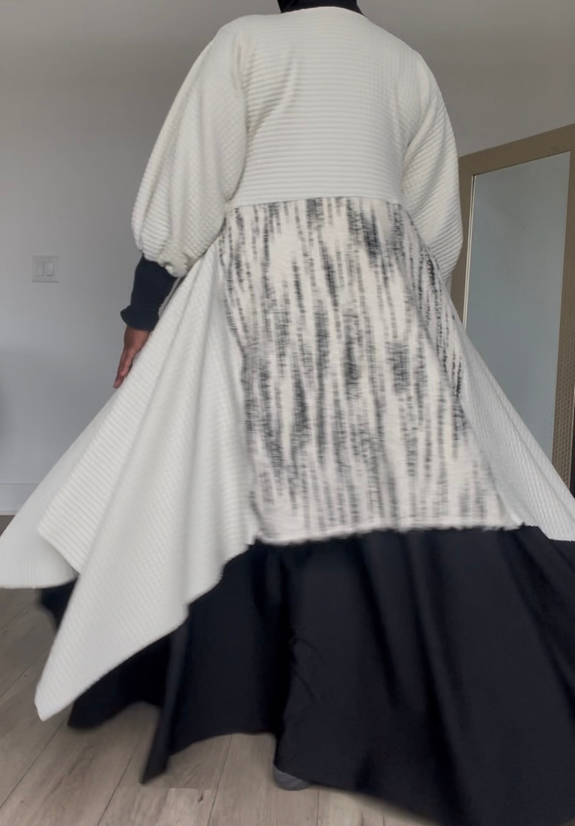 Ivory drape cardigan