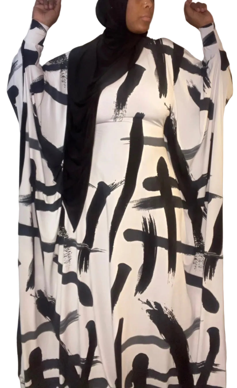 Brushed paint kaftan