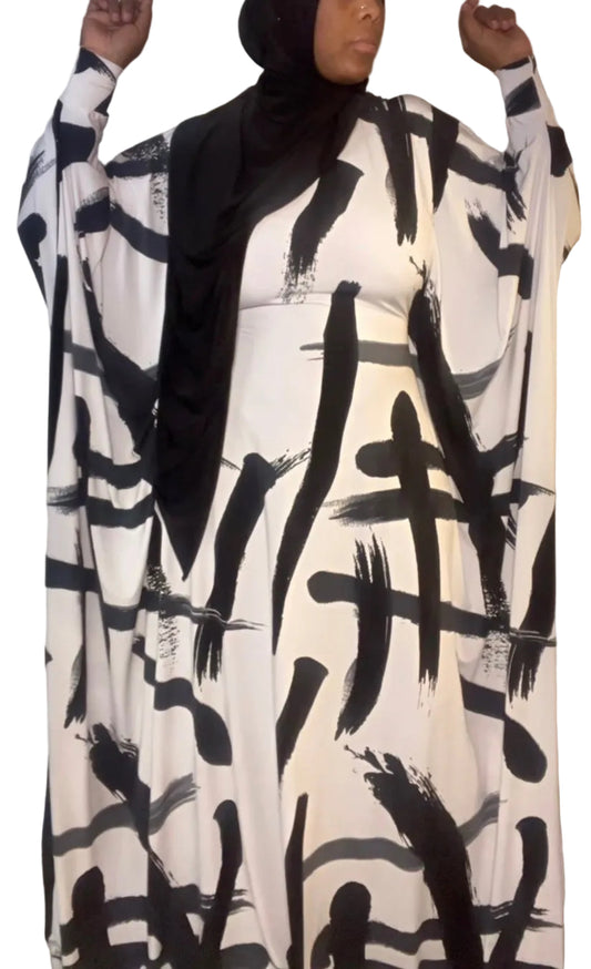 Brushed paint kaftan