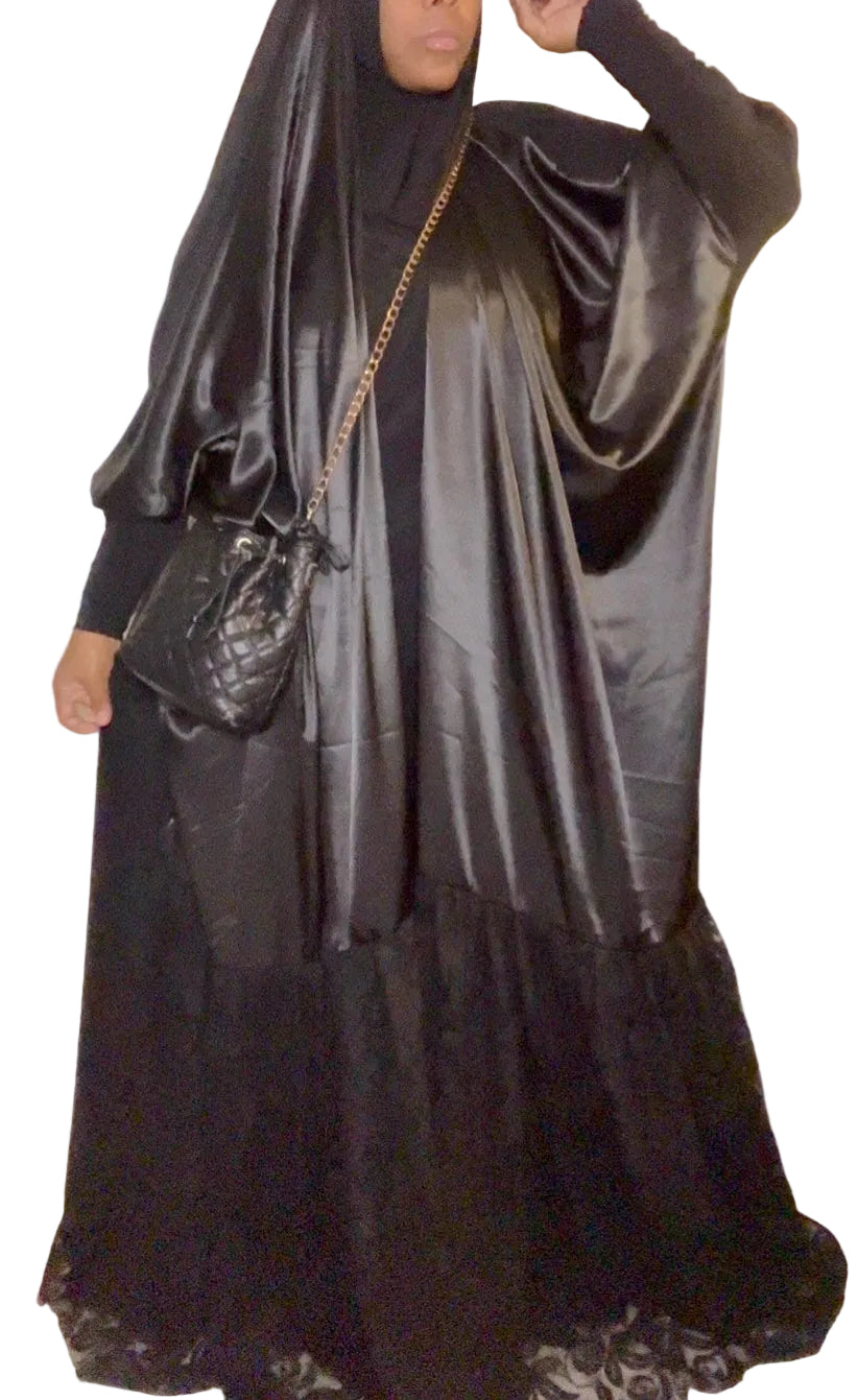 Satin twist (with lace)