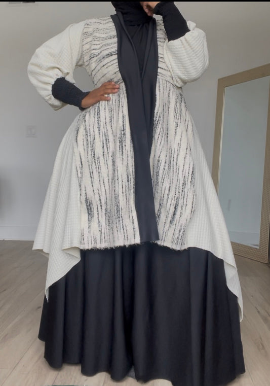 Ivory drape cardigan