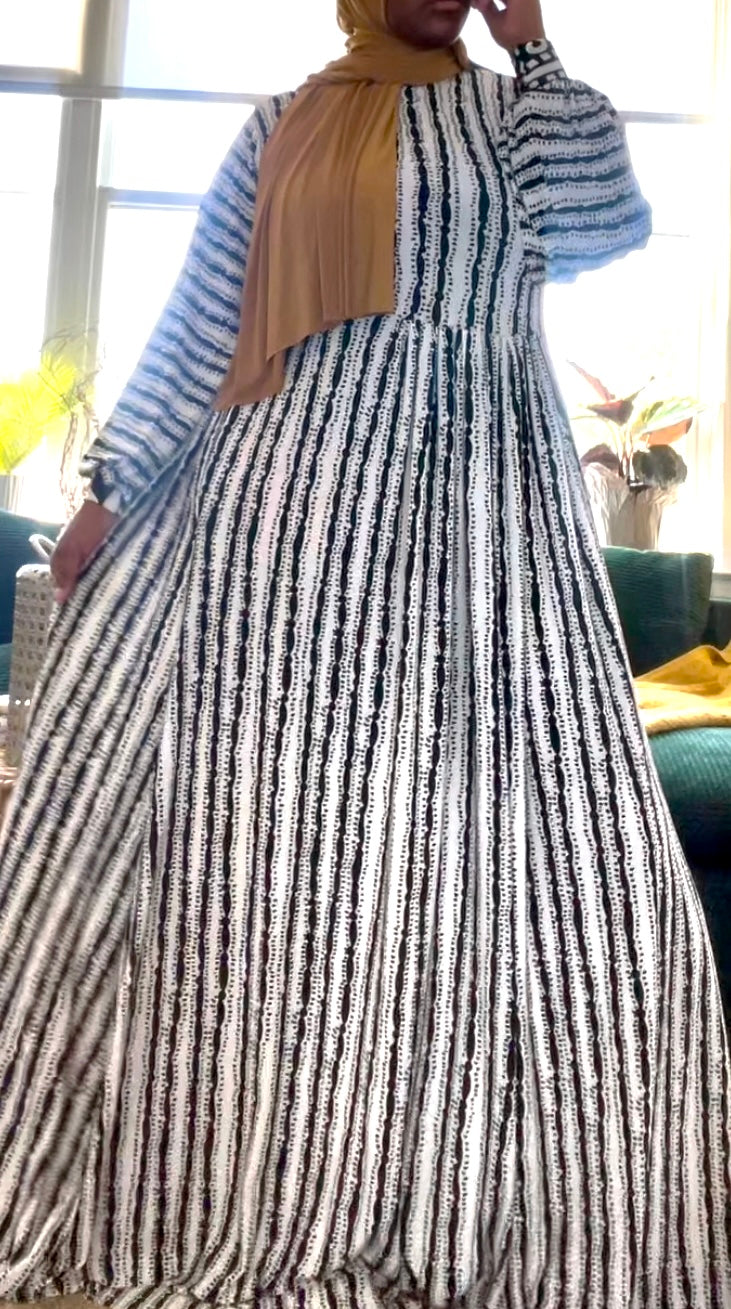Black&white baby doll dress