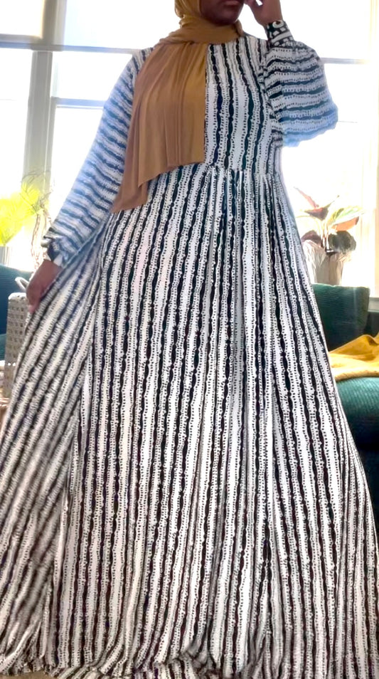 Black&white baby doll dress