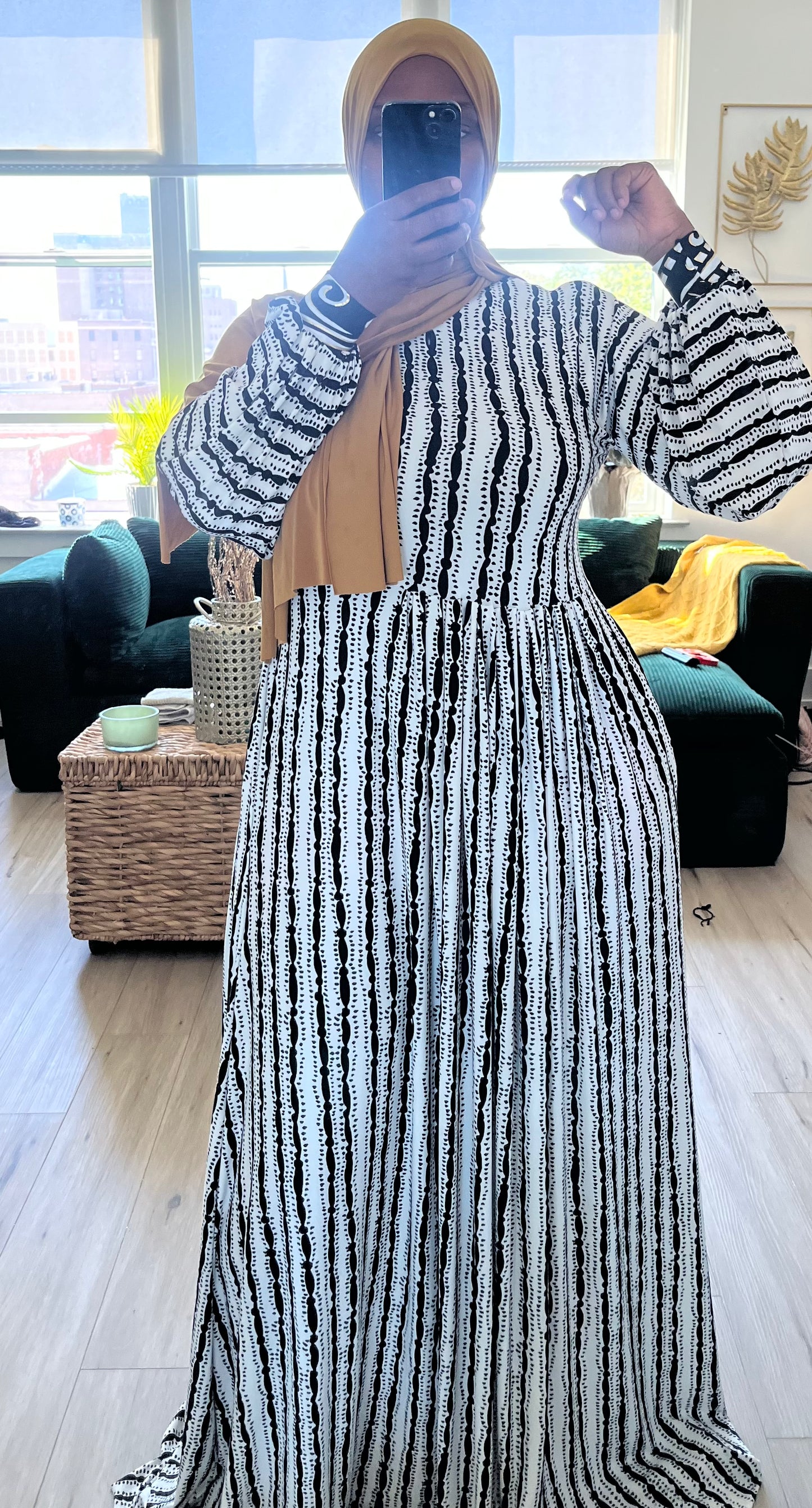 Black&white baby doll dress
