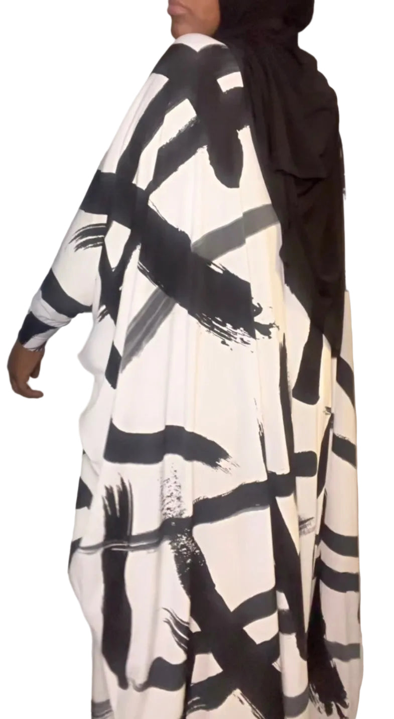 Brushed paint kaftan