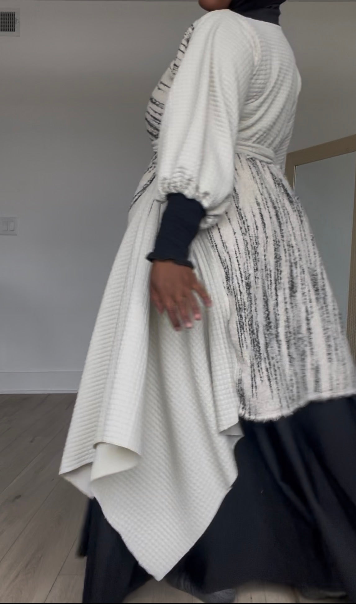 Ivory drape cardigan