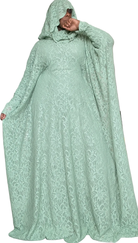 Lace kaftan overlay set