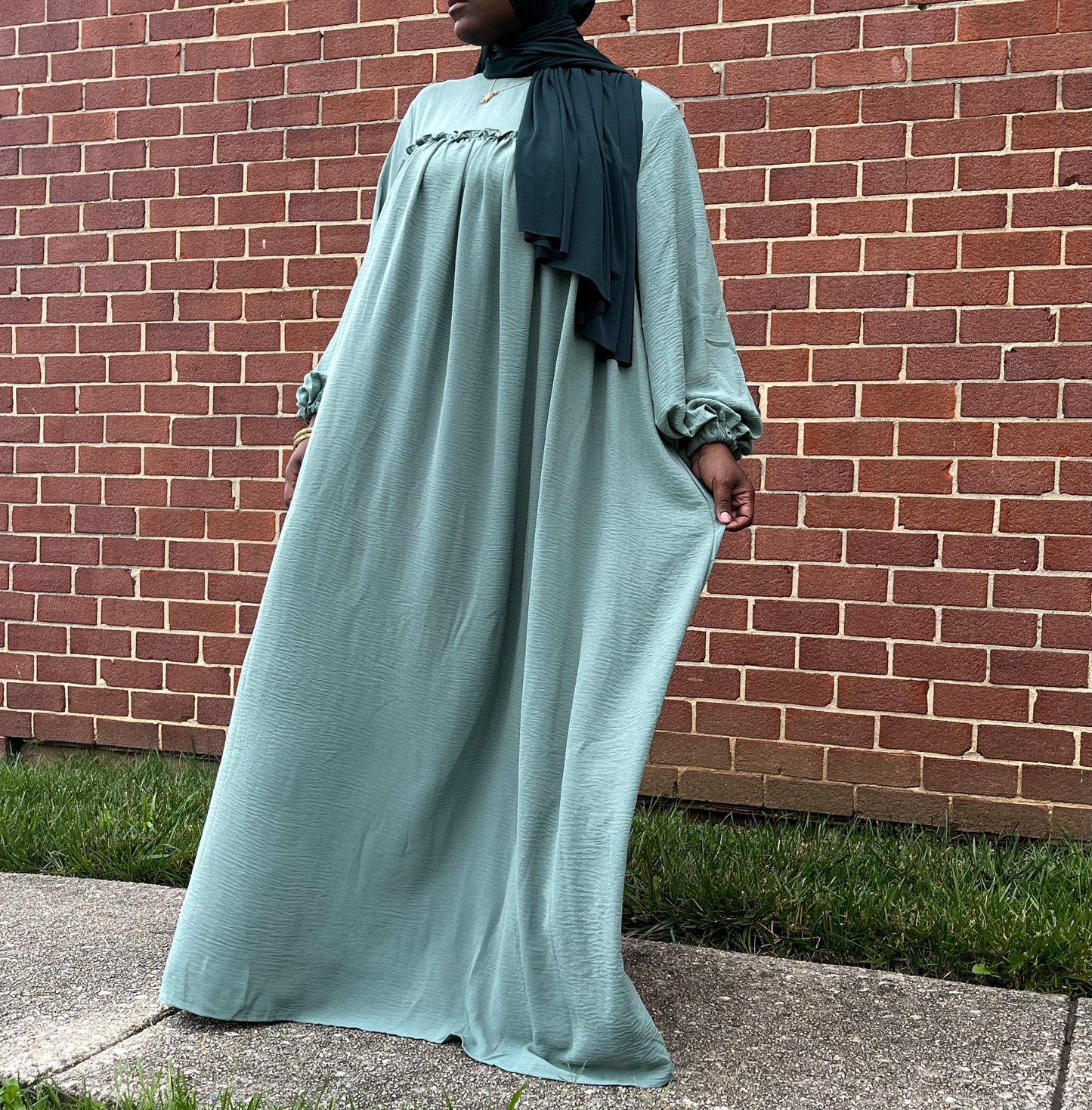 Pleated umbrella Abaya