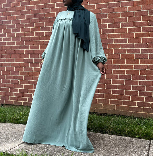 Pleated umbrella Abaya