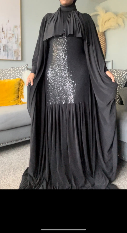 Sapphire pleated kaftan set